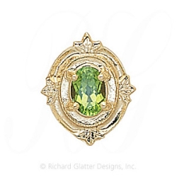GS147 PD - 14 Karat Gold Peridot Slide 